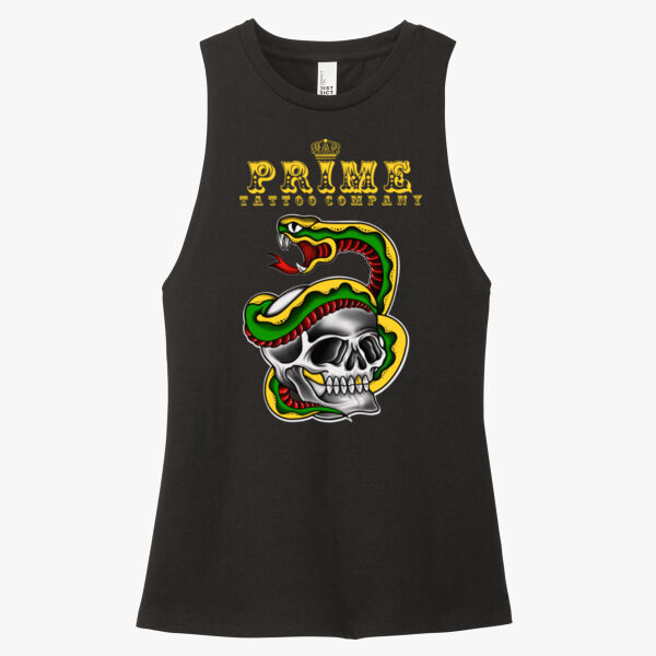 Prime Tattoo Company - Snake & Skull - Women's Perfect Tri ® Muscle Tank Thumbnail